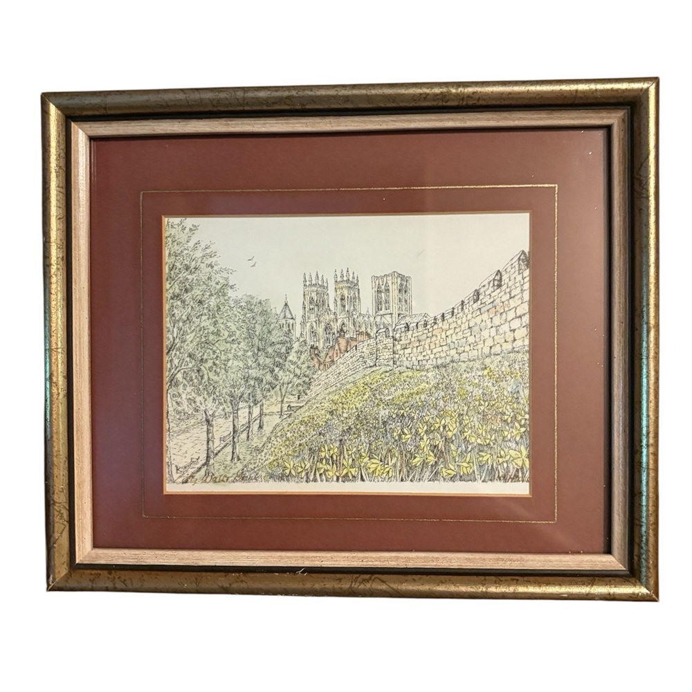 Hand Tinted Signed Framed Print D.A. Heald LX5